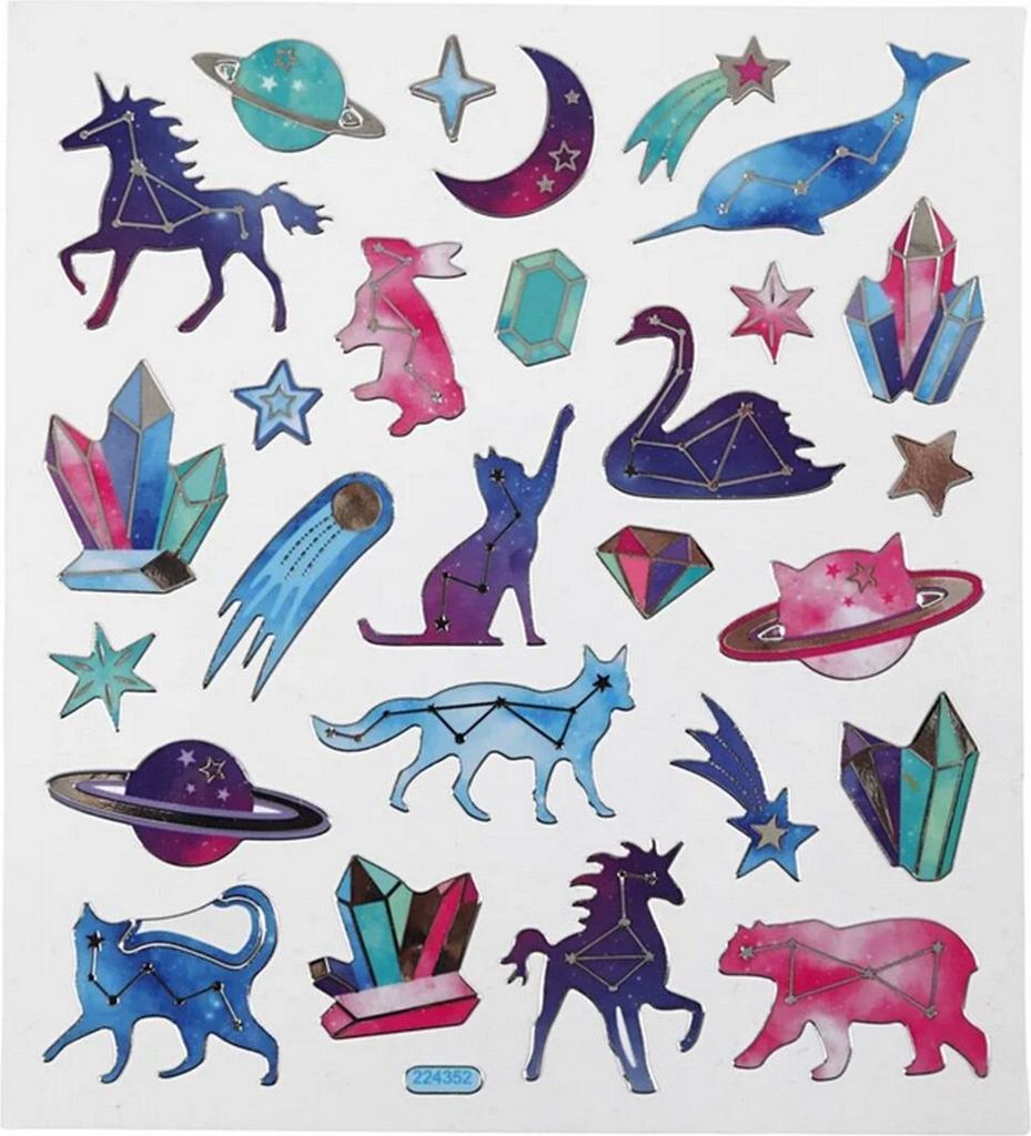 Creativ Firmenaufkleber, Tiere, Blatt 15x16,5 cm, 1 Blatt