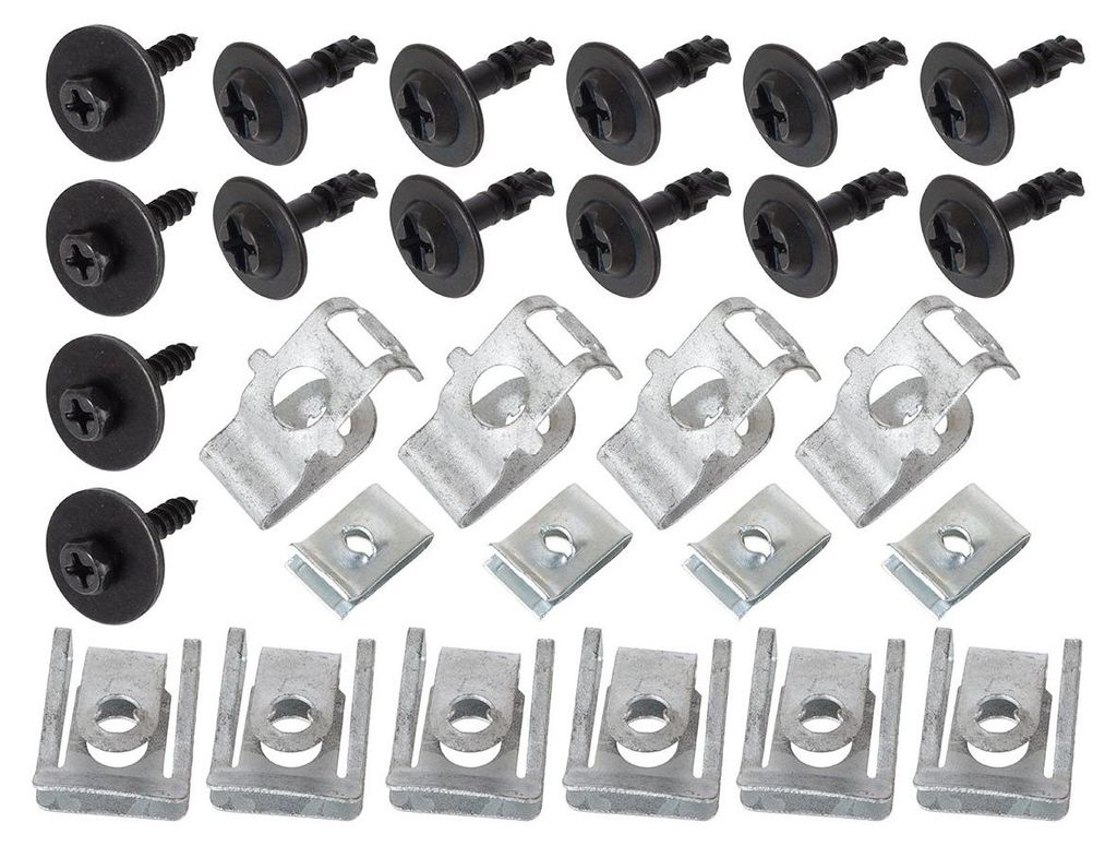 Audi A4 B8 07-15 Motorabdeckungs-Befestigungsclip-Set 28 Stück.
