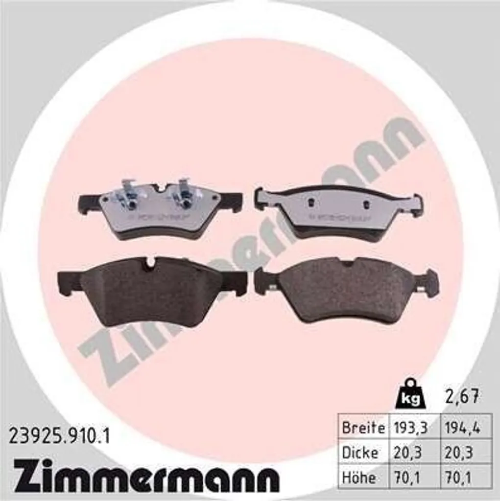 Plaquettes de frein haute performance pour Mercedes Classe M et R W251
