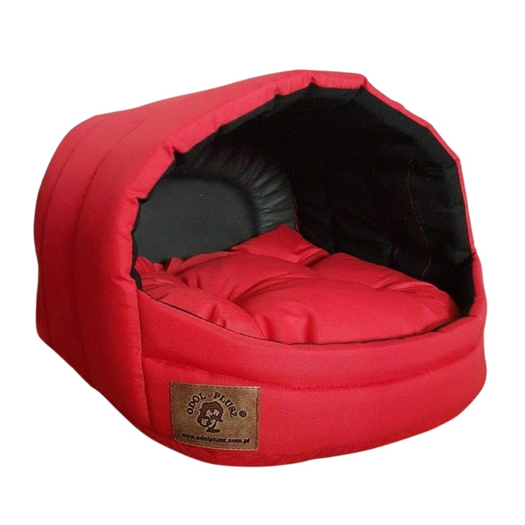 grotta per cani, cuccia per cani 34x40x39cm - rosso Immagine del prodotto 