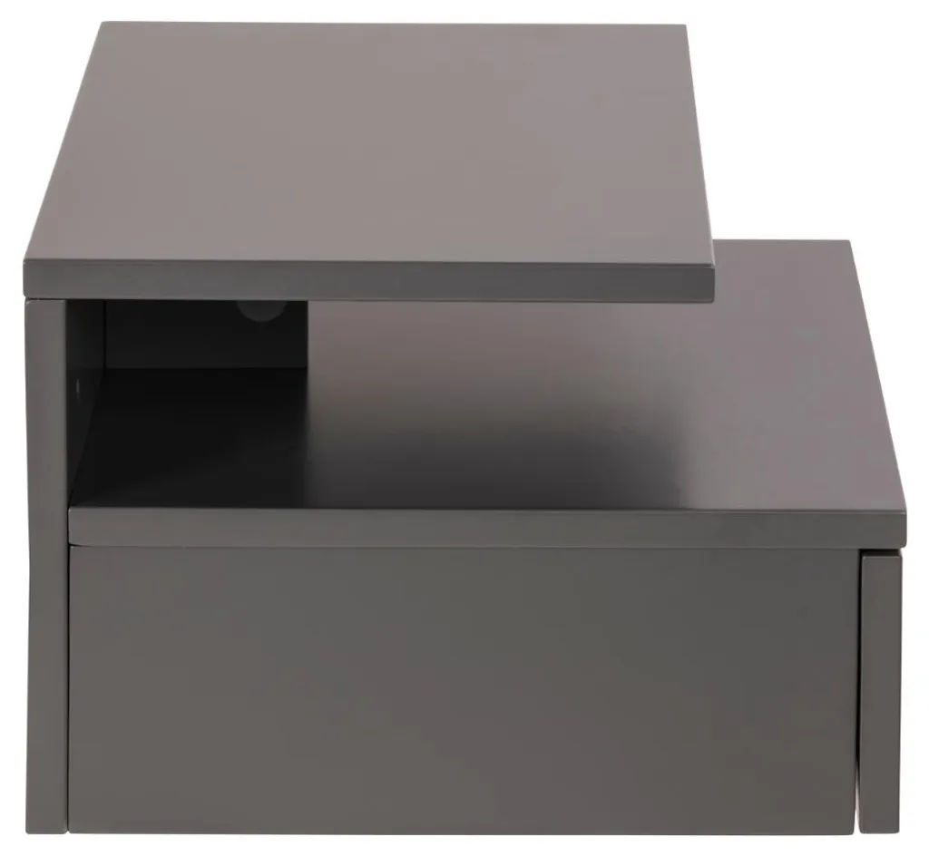 Table de chevet Ashlane compacte grise : solution pour petit espace