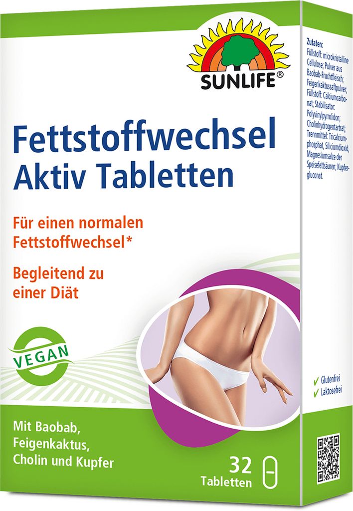 SUNLIFE Fettstoffwechsel Aktiv Tabletten - 1x32 Stück - Produktbild 