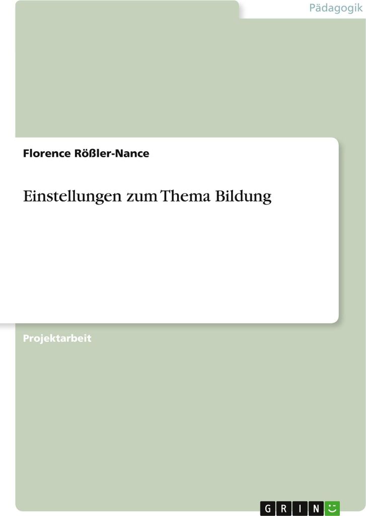 Einstellungen zum Thema Bildung