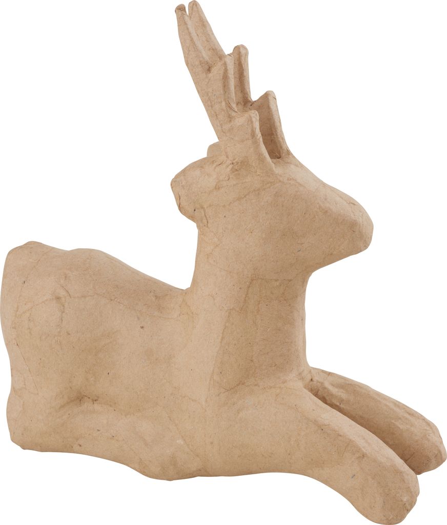 VBS Rentier liegend 5.5x16x17.5 cm Dekofigur Weihnachten Tischdekoration