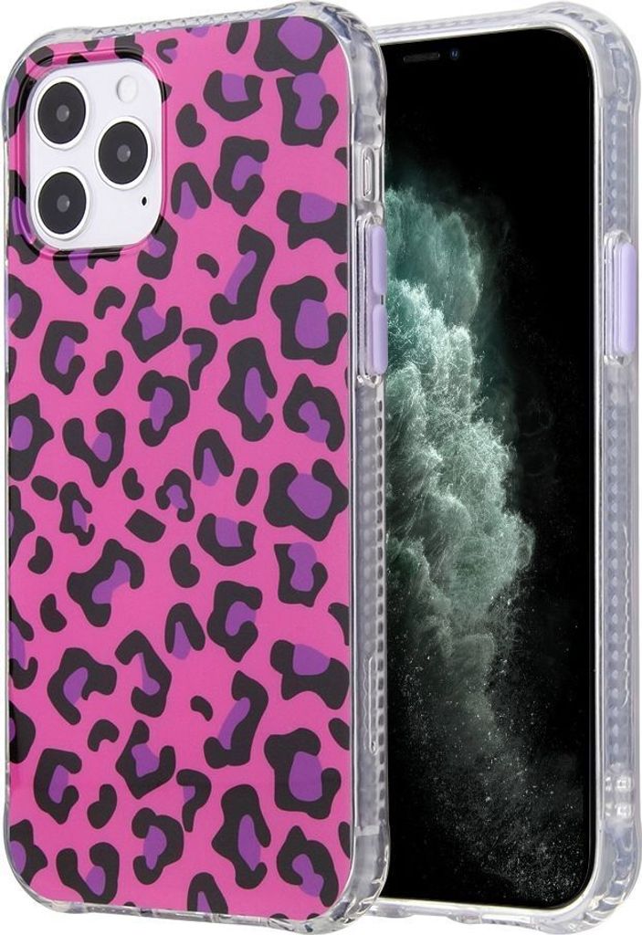 Mobigear Leopard iPhone 12 Pro Max Hülle Flexibles TPU Backcover - Pink