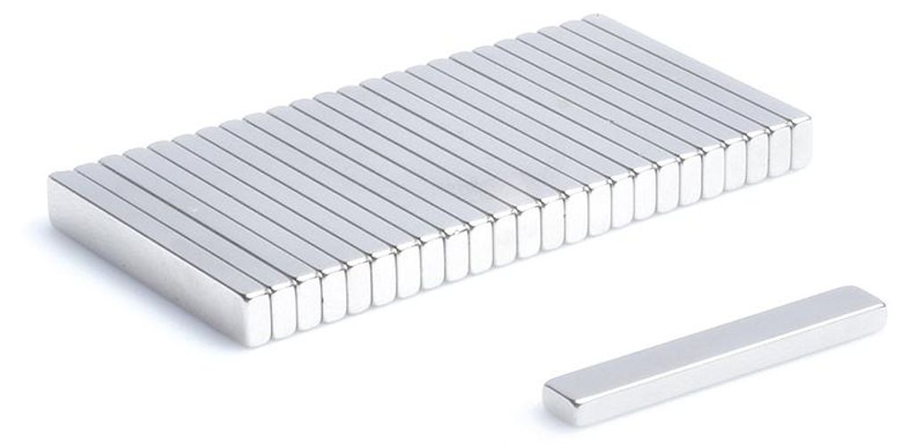 Top Magnesy - 100 Stück Neodym Magnete 25x4x2 mm N38 - extra starke Haftmagnete für Montage, Werkstatt & Industrie