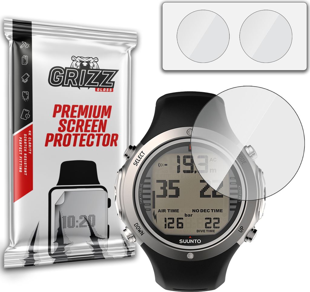 Hybriertes Glas GrizzGlass HybridGlass für Suunto D6I Novo