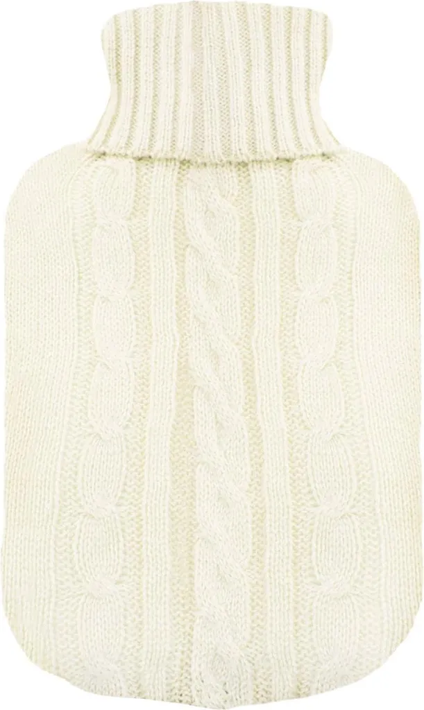 Housse pour bouillotte beige - Protection anti-brûlure douce et chaude