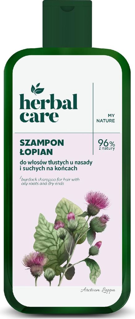 FARMONA Herbal Care Shampoo für fettigen Ansatz und trockene Spitzen - Klette 330 ml
