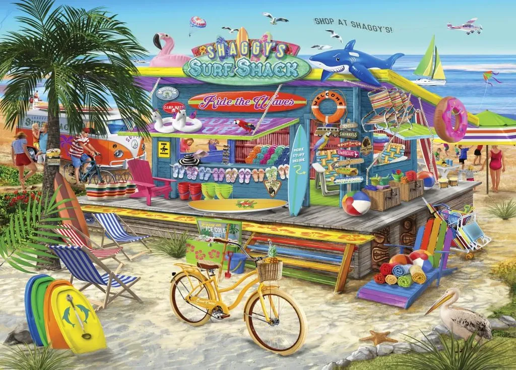 Puzzle Bluebird multicolore Shaggy's Surf Shack haute définition