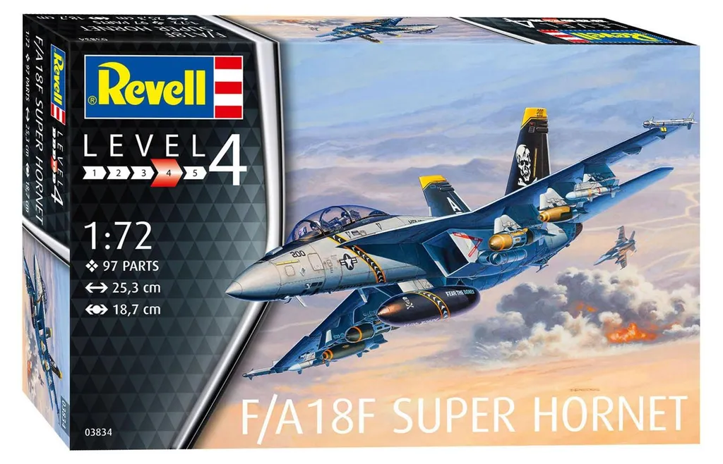 Maquette Revell F/A-18F Super Hornet 1:72 kit de chasseur militaire