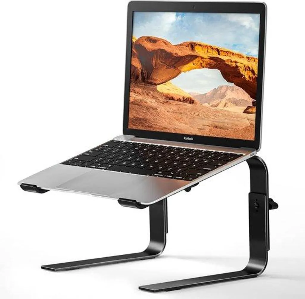 Support Ordinateur Télétravail Ergonomique Réglable Hauteur Space Noir