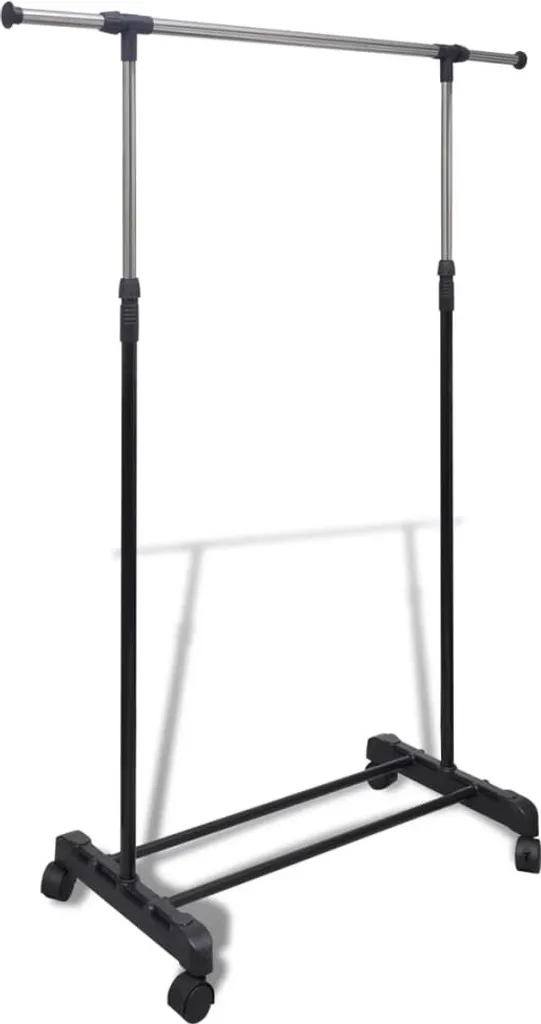 Penderie mobile ajustable avec barre de suspension pour dressing et chambre