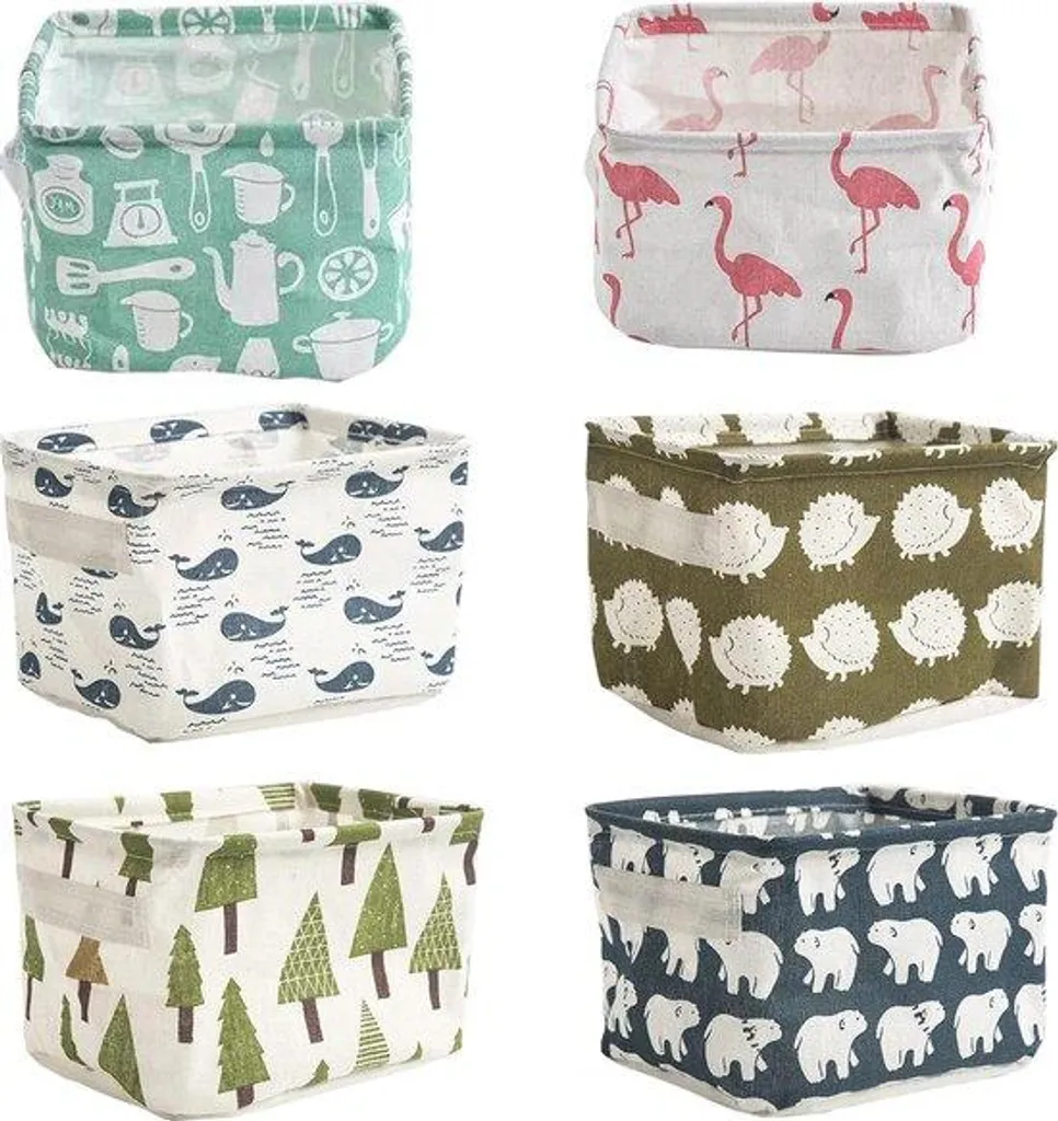 Paniers de Rangement en Lin Imperméables - Boîtes pour Chambre d'Enfant