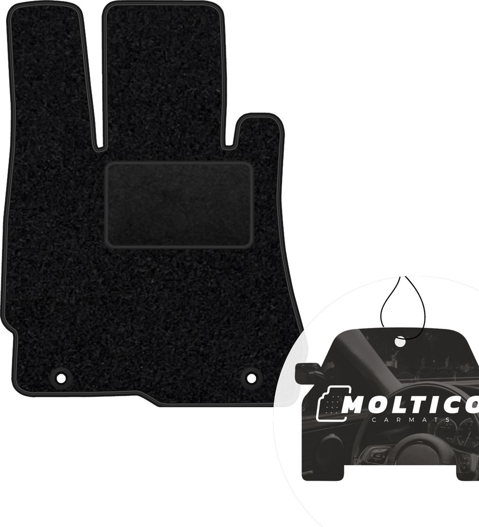 moto-MOLTICO Fahrer Fußmatte Auto Velours Fahrerseite Autoteppiche Schwarz Fahrermatte 1-teilig passend für Mercedes-Benz S-Klasse W221 2005-2013