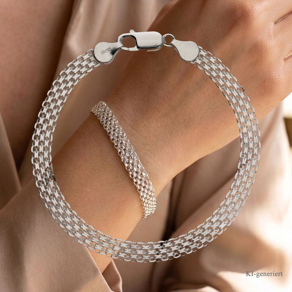 Damen Armkette aus echt Silber 925 21 cm Produktbild 