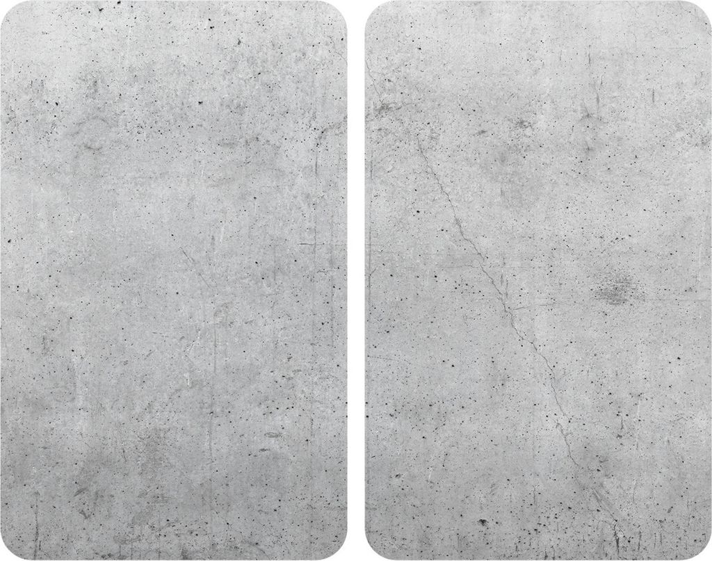 WENKO Glas Herdabdeckplatte Universal XL Beton in Grau 40 x 52 cm
