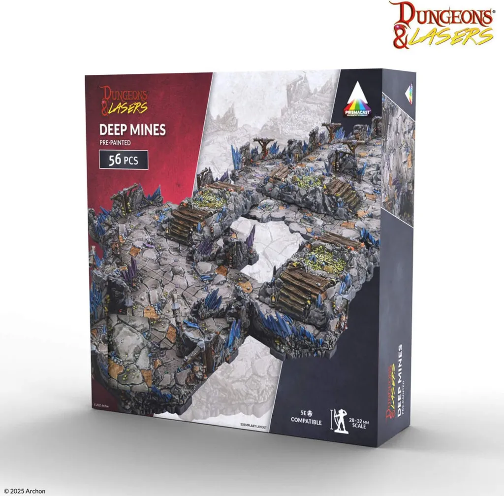 Décors de mines prépeints pour jeux de figurines et plateaux de RPG