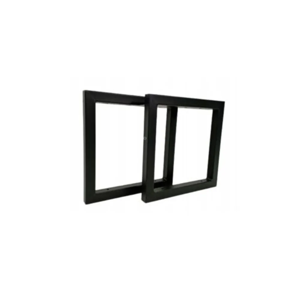Pieds de banc en acier noir PORTO 9437 - Lot de 2 châssis robustes