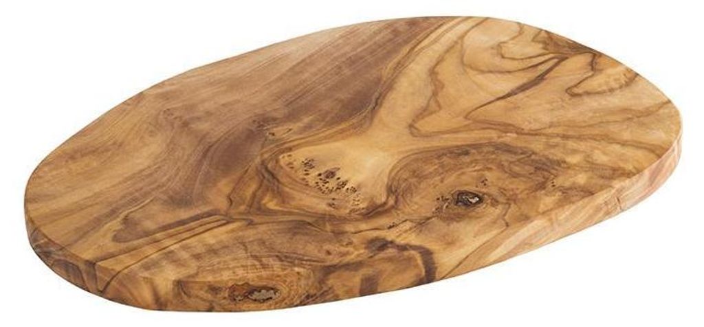 A wooden cutting board on a white background.