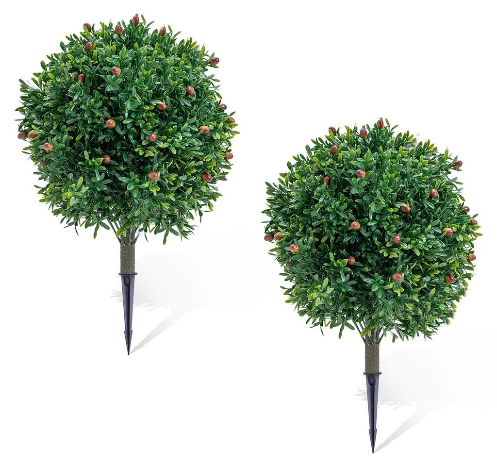 Kš¹nstlicher Formkugelbaum mit Erdspie? šC 2er-Set Produktbild 