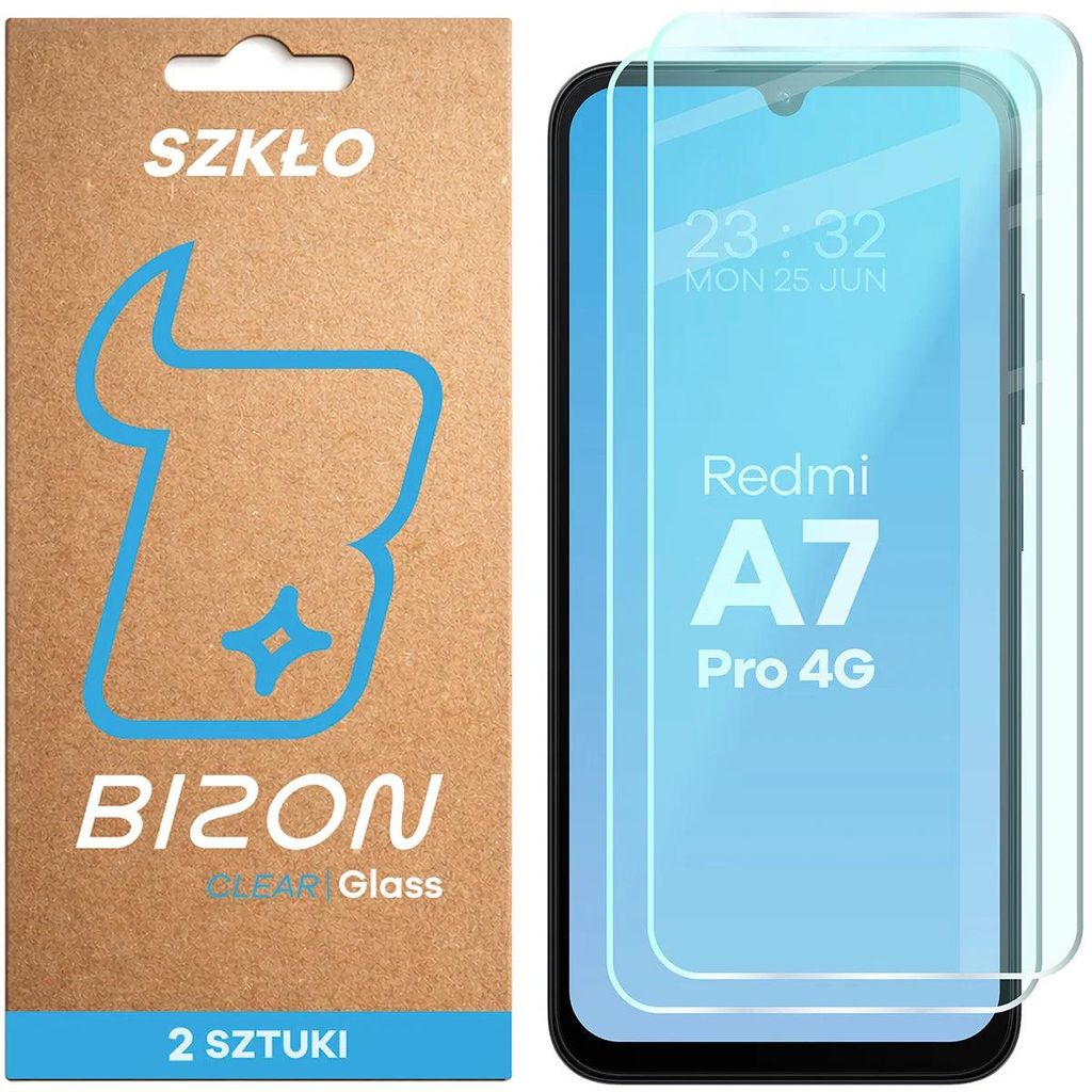 2x Gehärtetes Glas für Xiaomi Redmi A7 Pro 4G, Bizon Glass Produktbild 