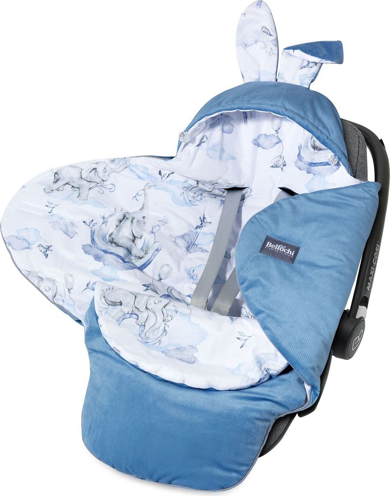 Bellochi Universal Baby Einschlagdecke für Babyschale und Autositz Kinderwagendecke Fußsäck aus Baumwolle und Samt z.B. passend für Maxi-Cosi, ...