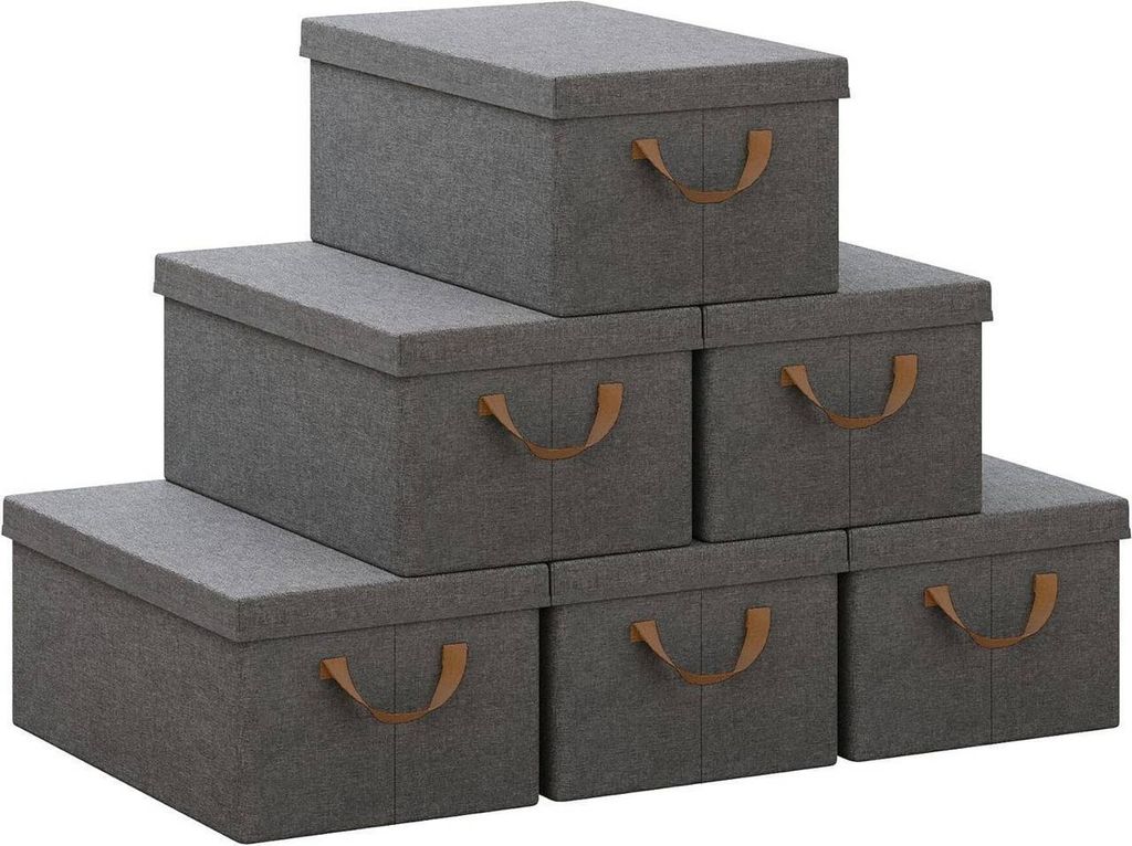 WOLTU 6er Set Aufbewahrungsboxen mit Deckel, mit Griffen, Produktbild 