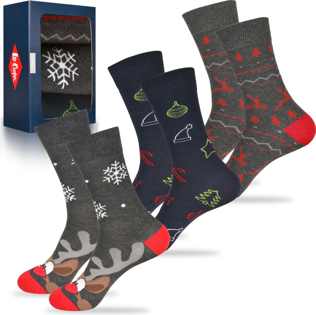 3 páry vánočních ponožek od Lee Cooper jako dárek k Obrázek produktu 