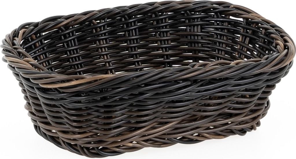 TECHNICA Brotkorb aus Polyrattan – Korb 190x130x60 mm – Korb geflochten Ideal für Buffet & Gastronomie – Spülmaschinengeeignet – Aufbewah...