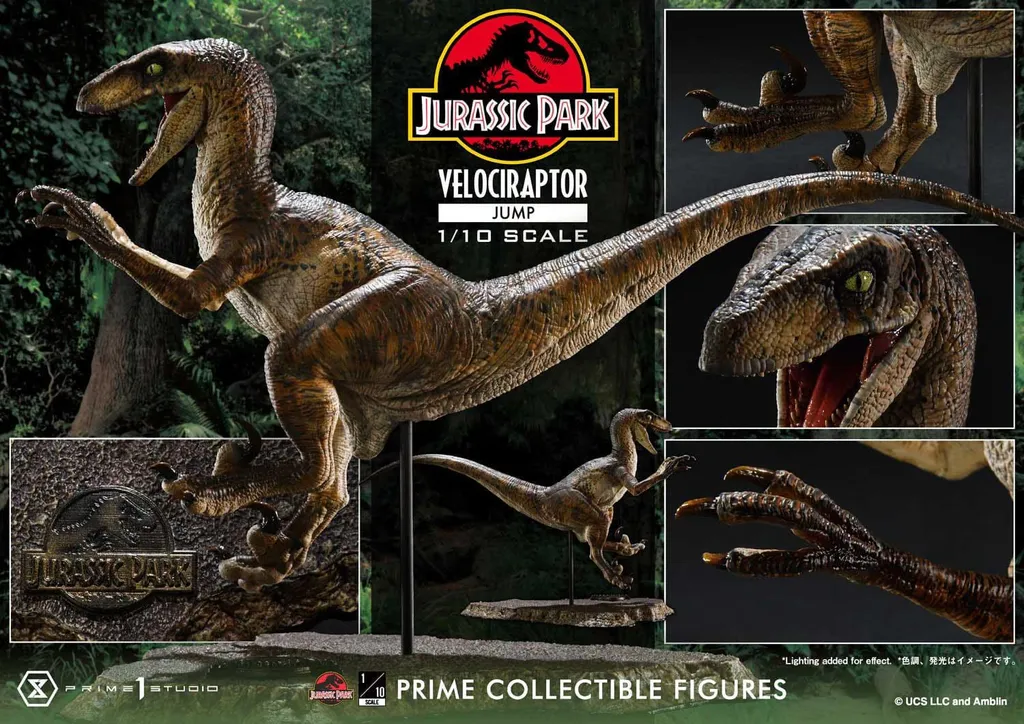 Statue Velociraptor deco geek pour vitrine Jurassic Park 1/10 21cm - 16