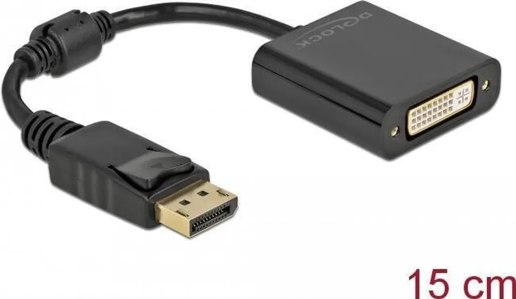 DELOCK Adattatore DP 1.1 maschio a DVI femmina passivo nero