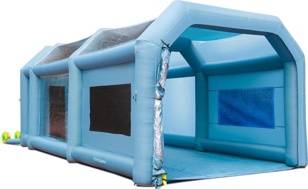 Inflatable Spray Booth Car Paint Tent 28x16x11ft Filter System 2 Blowers