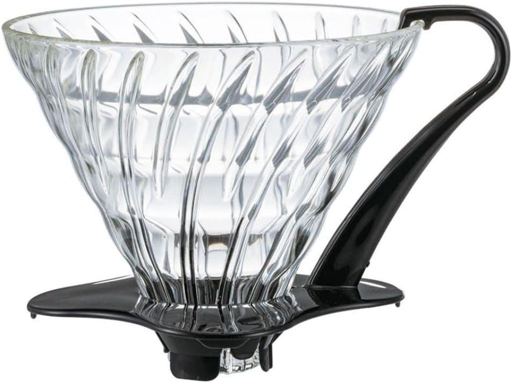 Glas-Kaffeefilter V60 03 – Schwarz, transparent