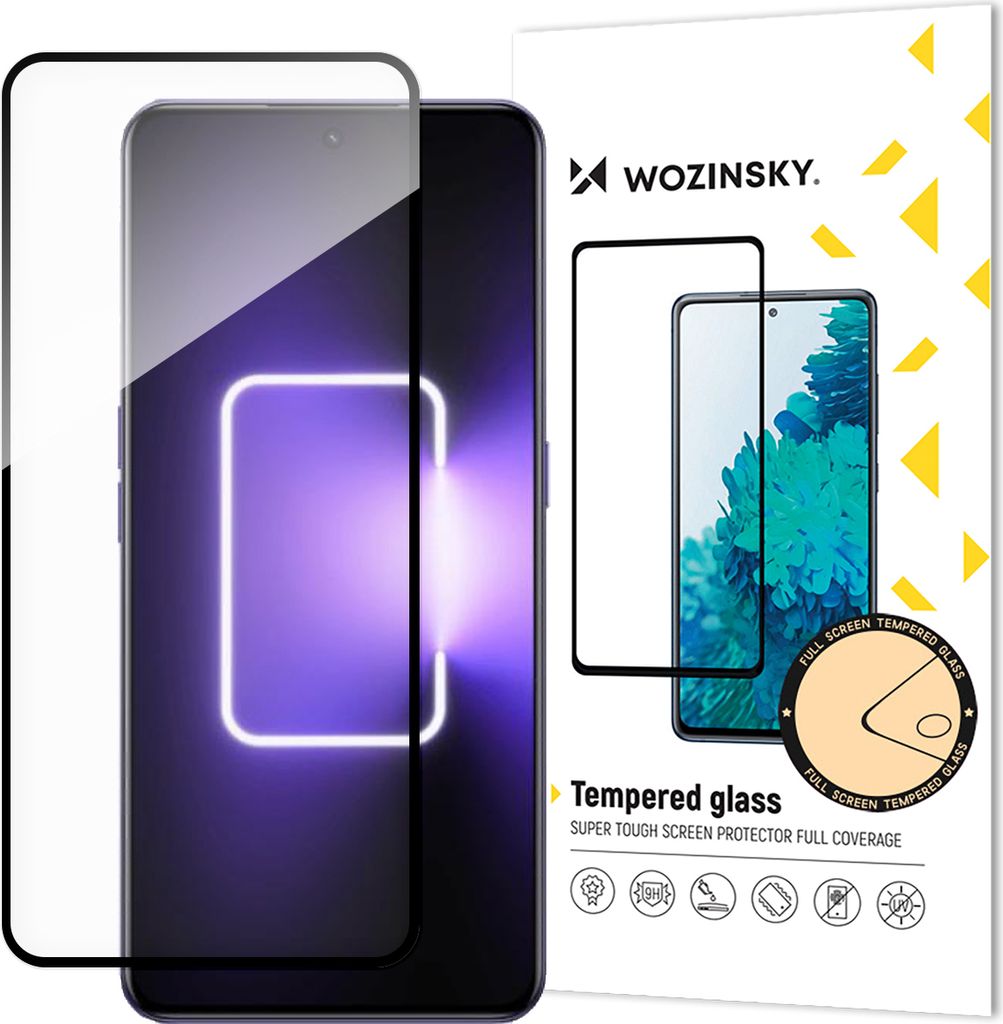 Wozinsky Vollen Kleber Gehärtetes Glas Gehärtetes Glas Für Realme Gt Neo 5 / Realme Gt3 9H Vollen Bildschirm Mit Schwarzem Rand