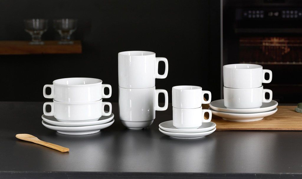 Kaffeetasse 190ml 6er Set Bianco