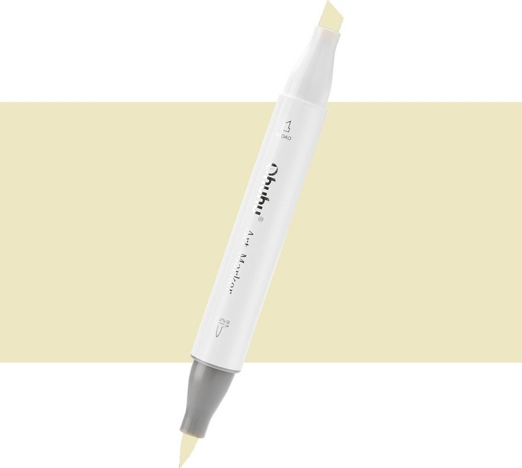 Pinceau et ciseau double face OHUHU, G030 Crescent Yellow Image du produit 