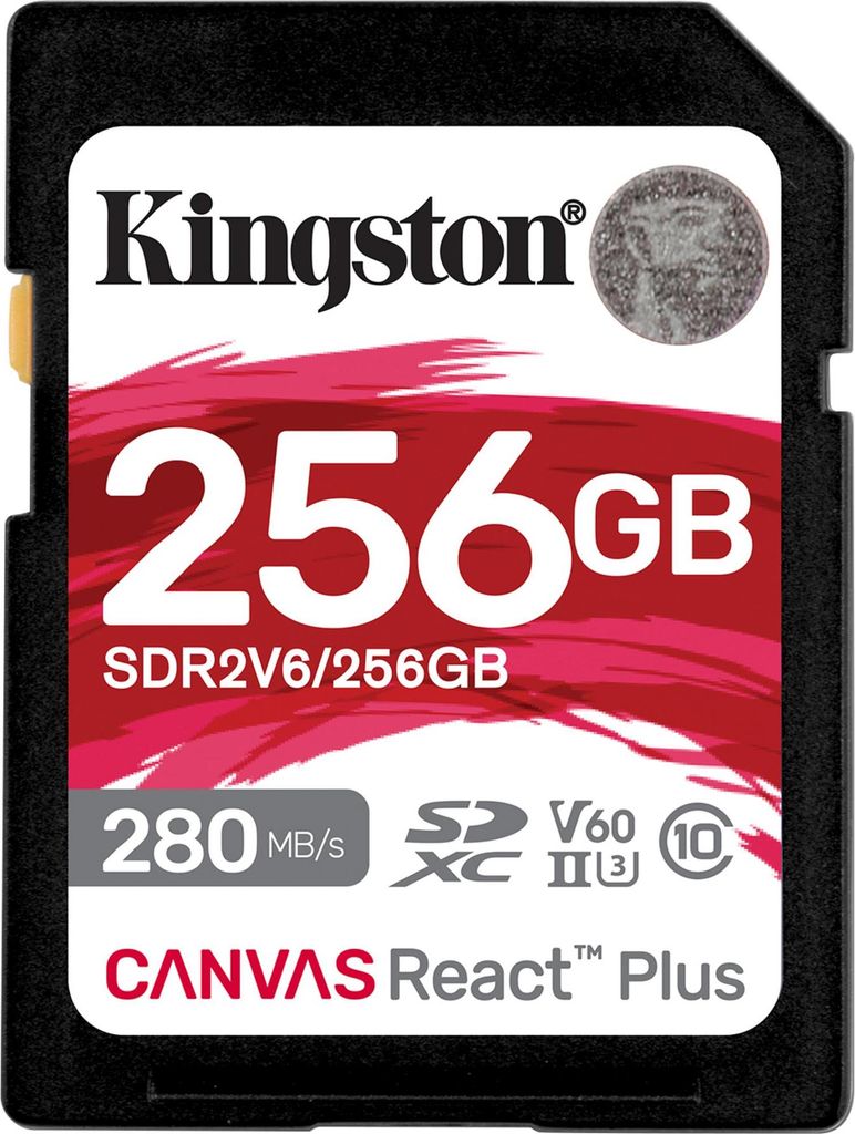 Kingston SDXC Canvas React Plus 256GB UHS-II Speicherkarte - Hohe Geschwindigkeiten für Profis