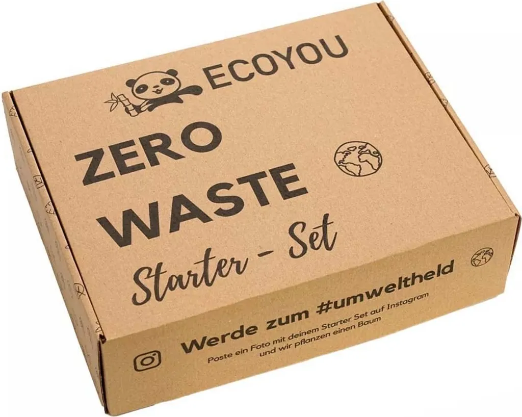 Kit Zero Waste Bad mini en coton bio et bois naturel pour la douche