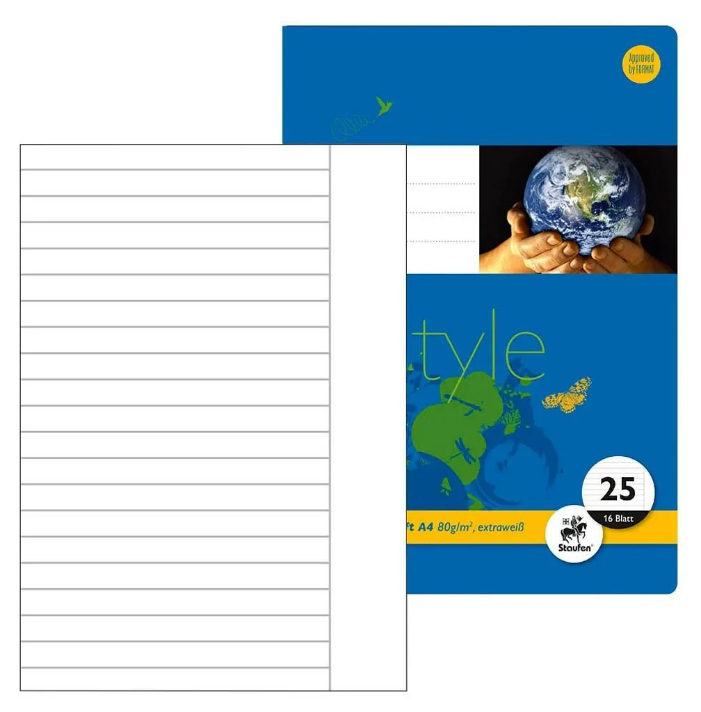 Cahier d'École Ligné 25 avec Marge Externe Ursus 040416025 Lot Economique