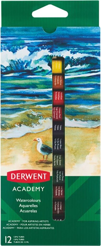 Derwent - Aquarelverf Derwent Academy Ass | Blasen Sie ein 12 Stück