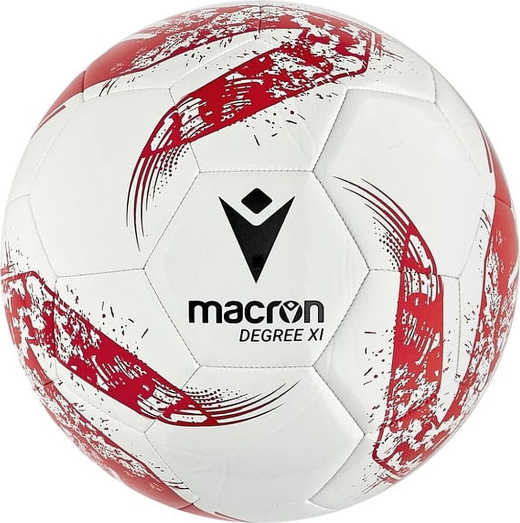 Macron Degree XI (Size 4) Trainingsball - Weiß / Rot | Größe: 4