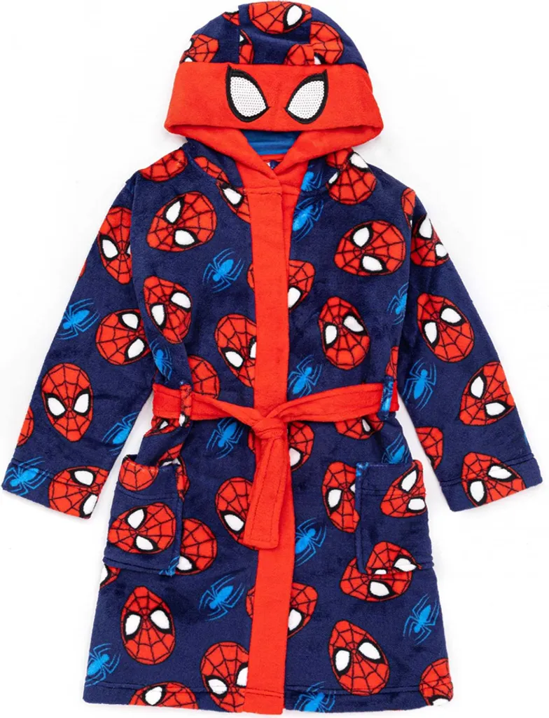 Robe de chambre Spider-Man enfant 140 - Fini les matins frileux en bleu