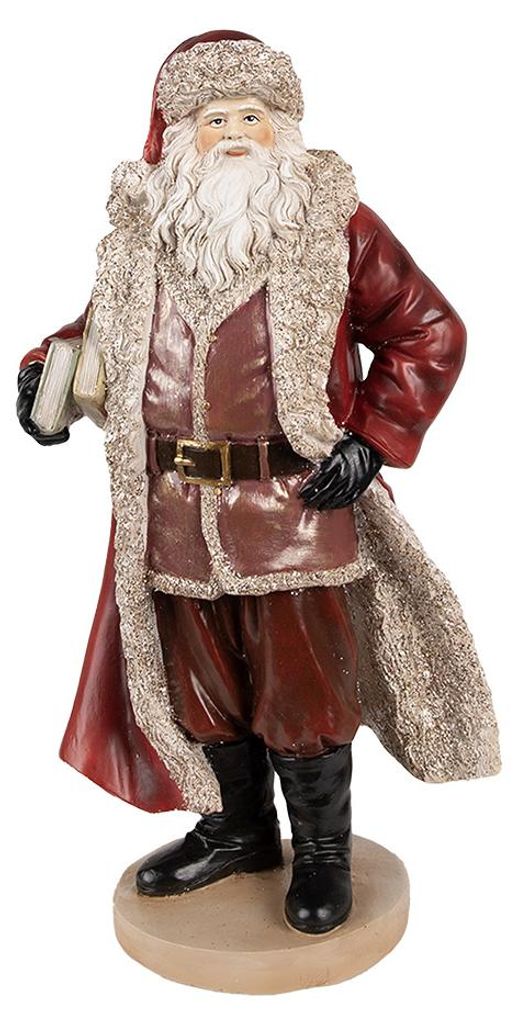 Clayre & Eef, figura de Papá Noel, 33 cm, color rojo, de Imagen del producto 
