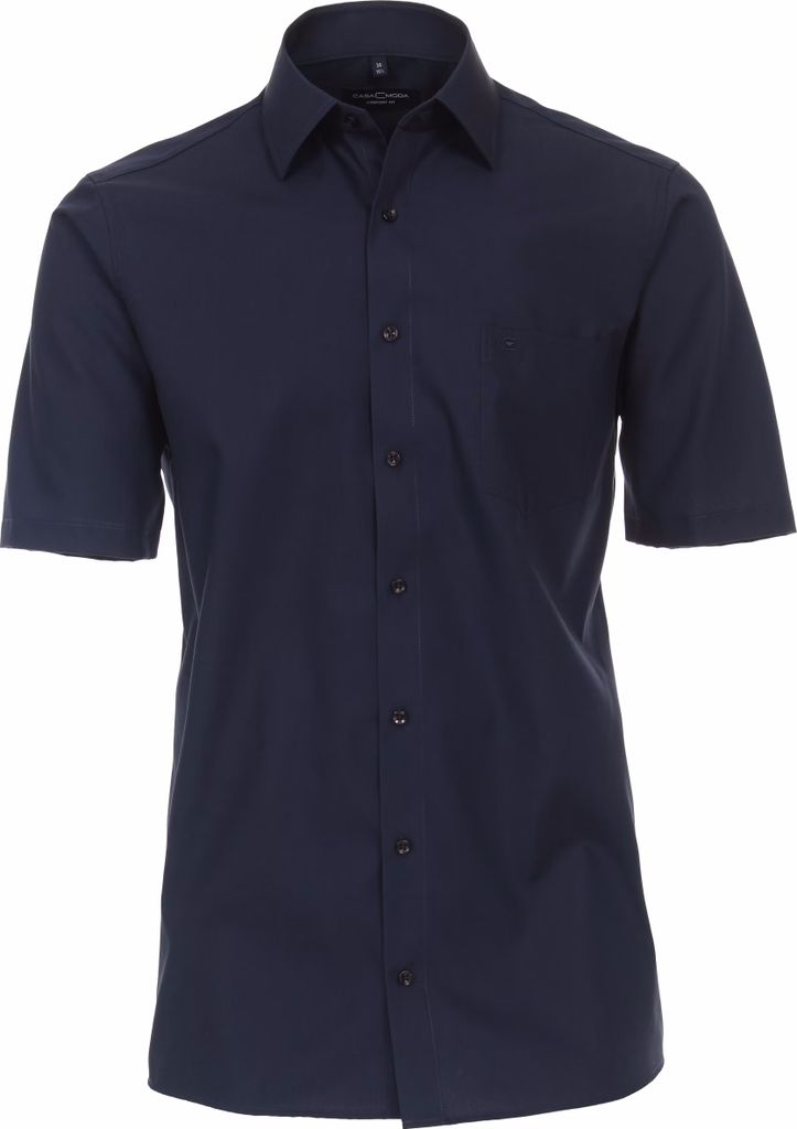 CASAMODA Herren Businesshemd Kurzarm Kent Comfort-Fit Marine 41