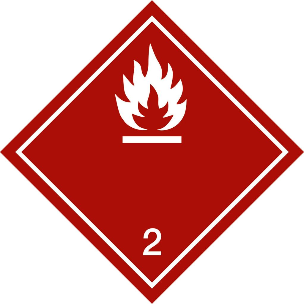 Gefahrgutkennzeichen Entzündbare Gase, Typ: 04100