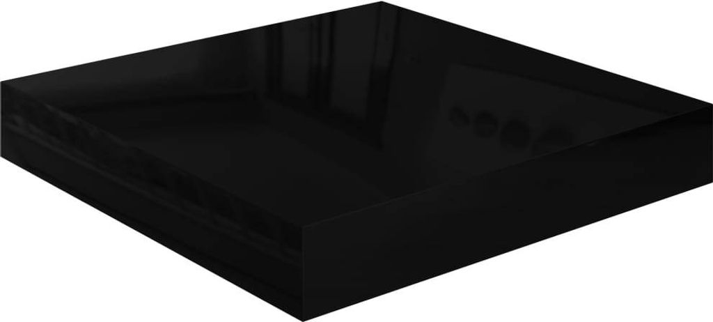 vidaXL Étagère murale flottante noir brillant 23x23,5x3,8 Image du produit 