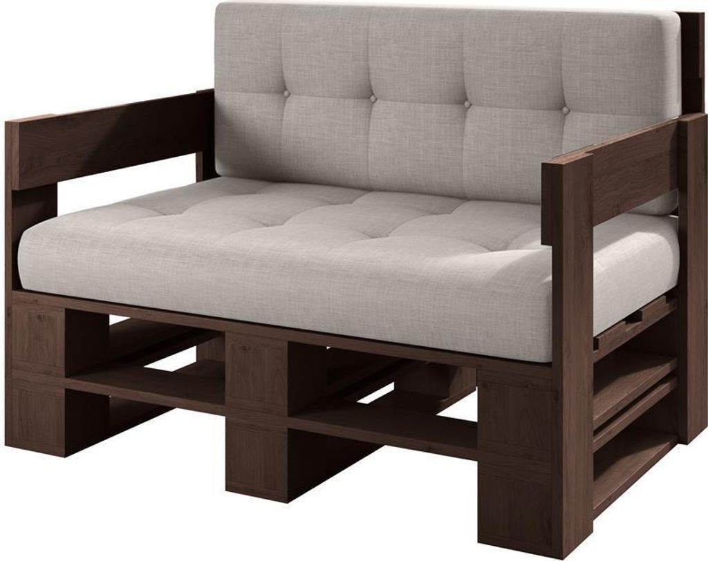 Lermowood Palettenmöbel Mp Sofa 100 x 60 x 40 cm Palisander | Europaletten Indoor und Outdoor Lounge Gartenmöbel Holz Gartenmöbel Set Lounge Mö...