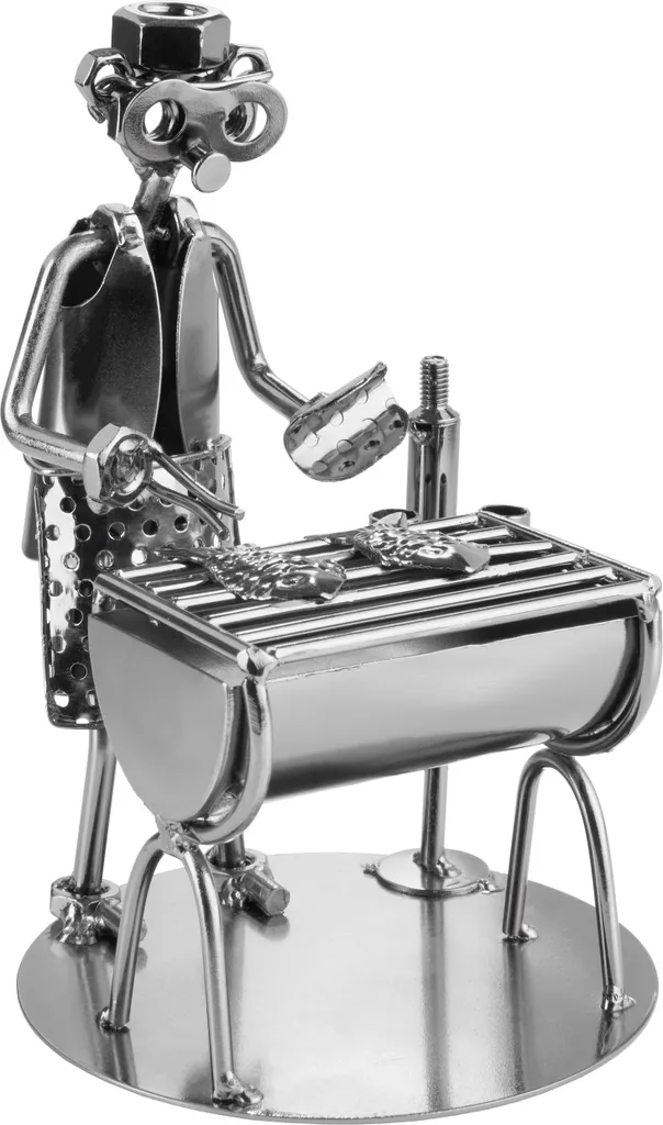Figurine Métal Chef Barbecue - Cadeau Original et Durable pour Cuisiniers