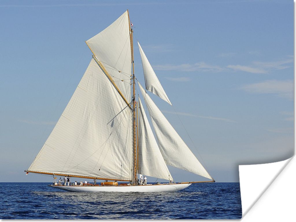 MuchoWow Poster Segelboot bei Saint Tropez 80x60 cm - Kunst für zu Hause